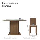 Conjunto Sala De Jantar Mesa Tampo De Vidro 4 Cadeiras Rustic