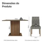 Conjunto Sala De Jantar Mesa Tampo De Vidro 4 Cadeiras Rustic