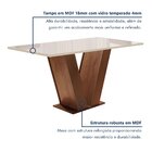 Conjunto Sala De Jantar Mesa Tampo De Vidro 6 Cadeiras Espanh