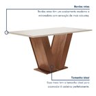 Conjunto Sala De Jantar Mesa Tampo De Vidro 6 Cadeiras Espanh