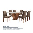Conjunto Sala De Jantar Mesa Tampo De Vidro 6 Cadeiras Espanh