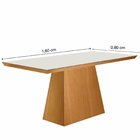 Conjunto Sala De Jantar Mesa Tampo De Vidro 6 Cadeiras Flora