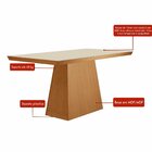 Conjunto Sala De Jantar Mesa Tampo De Vidro 6 Cadeiras Flora