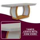 Conjunto Sala De Jantar Mesa Tampo De Vidro 6 Cadeiras Luanda