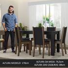 Conjunto Sala De Jantar Mesa Tampo De Vidro 6 Cadeiras Preto/