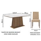 Conjunto Sala De Jantar Mesa Tampo De Vidro 6 Cadeiras Rustic