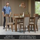Conjunto Sala De Jantar Mesa Tampo De Vidro 6 Cadeiras Rustic