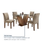 Conjunto Sala De Jantar Mesa Tampo De Vidro Classic E 4 Cadei