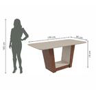 Conjunto Sala De Jantar Mesa Tampo De Vidro/mdf 6 Cadeiras Ap