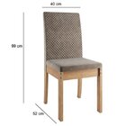 Conjunto Sala De Jantar Mesa Tampo De Vidro/mdf Com 6 Cadeira