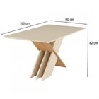 Conjunto Sala De Jantar Mesa Tampo De Vidro/mdf Com 6 Cadeira
