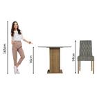 Conjunto Sala De Jantar Mesa Tampo De Vidro Redondo 4 Cadeira