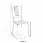 Conjunto Sala De Jantar Mesa Tampo De Vidro Retangular Elba E