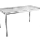 Conjunto Sala De Jantar Mesa Tampo De Vidro Retangular Reno E