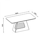 Conjunto Sala De Jantar Mesa Tampo De Vidro Rita Com 6 Cadeir