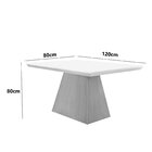 Conjunto Sala De Jantar Mesa Tampo Em Mdf 4 Cadeiras  Grafite