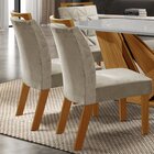 Conjunto Sala De Jantar Mesa Tampo Em Mdf/vidro E 6 Cadeiras