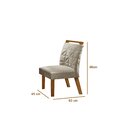 Conjunto Sala De Jantar Mesa Tampo Em Mdf/vidro E 6 Cadeiras