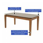 Conjunto Sala De Jantar Mesa Tampo Em Vidro Aries 6 Cadeiras