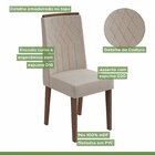 Conjunto Sala De Jantar Mesa Tampo Em Vidro Rock 6 Cadeiras E