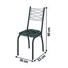 Conjunto Sala De Jantar Mesa Tampo Granito 1,20m Com 4 Cadeir