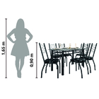 Conjunto Sala De Jantar Mesa Tampo Granito 1,40m Com 6 Cadeir