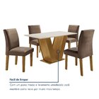 Conjunto Sala De Jantar Mesa Tampo Mdf 4 Cadeiras Espanha Esp