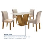 Conjunto Sala De Jantar Mesa Tampo Mdf 4 Cadeiras Espanha Yes