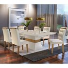 Conjunto Sala De Jantar Mesa Tampo Mdf 6 Cadeiras Clarice Esp