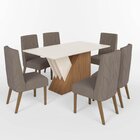 Conjunto Sala De Jantar Mesa Tampo Mdf 6 Cadeiras Jéssica Esp