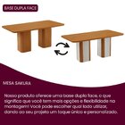 Conjunto Sala De Jantar Mesa Tampo Mdf 6 Cadeiras Sakura Crem