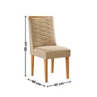 Conjunto Sala De Jantar Mesa Tampo Mdf 6 Cadeiras Sakura Natu