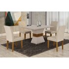 Conjunto Sala De Jantar Mesa Tampo Mdf Clarice 1200 E 4 Cadei