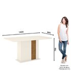 Conjunto Sala De Jantar Mesa Tampo Mdf Com Vidro 6 Cadeiras M