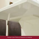 Conjunto Sala De Jantar Mesa Tampo Mdf Com Vidro 6 Cadeiras M
