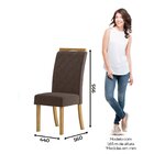 Conjunto Sala De Jantar Mesa Tampo Mdf Com Vidro 6 Cadeiras M