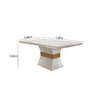 Conjunto Sala De Jantar Mesa Tampo Mdf E Vidro 4 Cadeiras Cla