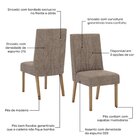 Conjunto Sala De Jantar Mesa Tampo Mdf E Vidro 6 Cadeiras Jés