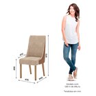 Conjunto Sala De Jantar Mesa Tampo Mdf E Vidro 6 Cadeiras Mar