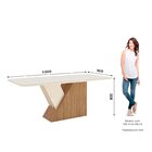 Conjunto Sala De Jantar Mesa Tampo Mdf E Vidro 8 Cadeiras Jés