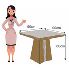 Conjunto Sala De Jantar Mesa Tampo Mdf E Vidro E 4 Cadeiras D