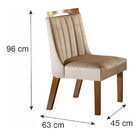 Conjunto Sala De Jantar Mesa Tampo Mdf E Vidro E 4 Cadeiras L