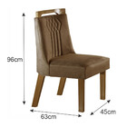 Conjunto Sala De Jantar Mesa Tampo Mdf E Vidro E 6 Cadeiras D