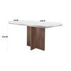 Conjunto Sala De Jantar Mesa Tampo Mdf Irlanda 4 Cadeiras Dub