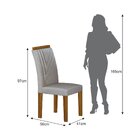 Conjunto Sala De Jantar Mesa Tampo Mdf/mdp Com 4 Cadeiras Mia