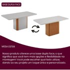 Conjunto Sala De Jantar Mesa Tampo Mdf/vidro 6 Cadeiras Ester