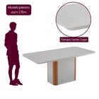 Conjunto Sala De Jantar Mesa Tampo Mdf/vidro 6 Cadeiras Ester