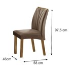 Conjunto Sala De Jantar Mesa Tampo Mdf Vidro 6 Cadeiras Leblo