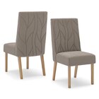 Conjunto Sala De Jantar Mesa Tampo Mdf/vidro Com 6 Cadeiras J