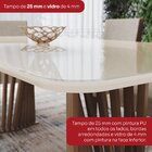 Conjunto Sala De Jantar Mesa Tampo Mdf/vidro Com 6 Cadeiras M